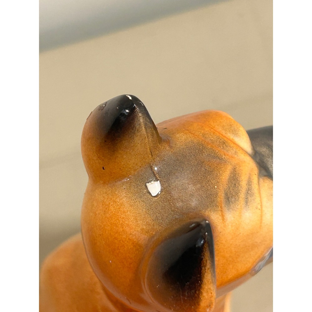 Vintage Ceramic Boxer Dog Decanter Seated Figurine with Cork Stopper Stopper - Picture 5 of 9